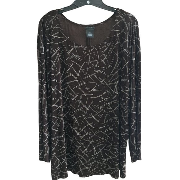 Citiknits Tops - Citiknits Drop Shoulder Kabuki Sleeve Printed Top